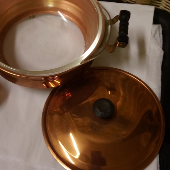 Vintage Copper Craft Guild Copper Buffet Server ONLY the pan and glass bowl - Picture 2 of 9